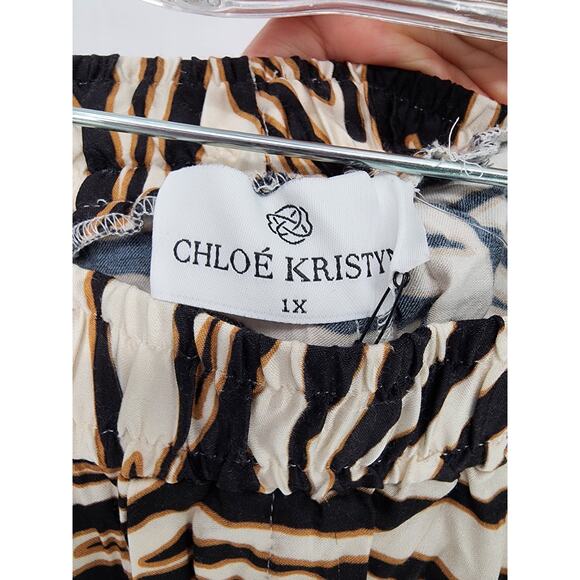 Chloe Kristyn Zebra Print Palazzo Pants Women's Size 1X NWT - Picture 4 of 9